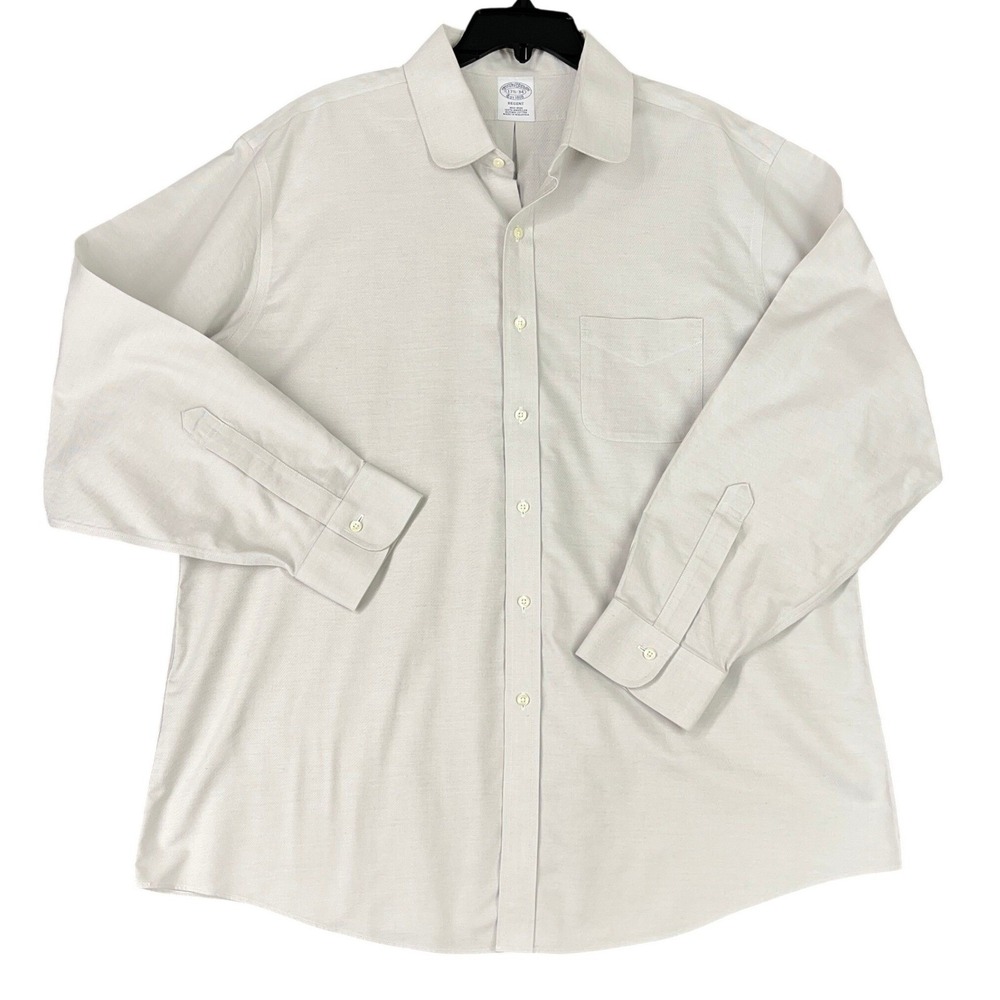 Brooks Brothers‎ Regent Supima Dress Shirt Men 17.1/2 34 Tailored Classic Luxury